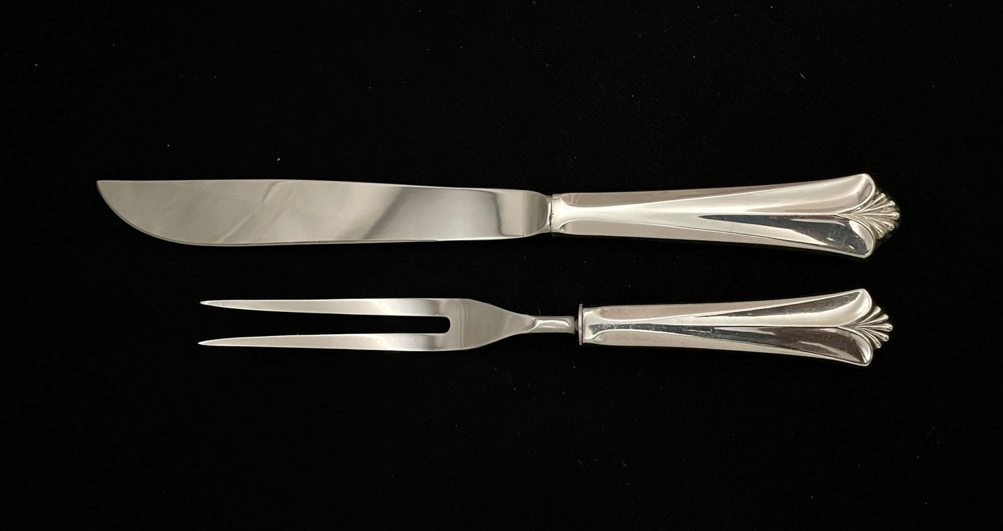 Rådhus med vifte Sølvbestikk Transjerkniv og transjergaffel