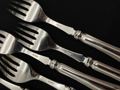 Riflet Sølvbestikk Fiskegaffel Bakside