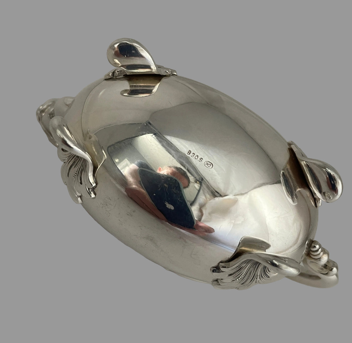 Rococo sølv fløtemugge 830s Th Marthinsen stempel
