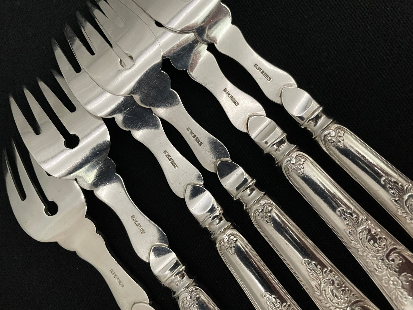 Rokokko Sølvbestikk Fiskegaffel