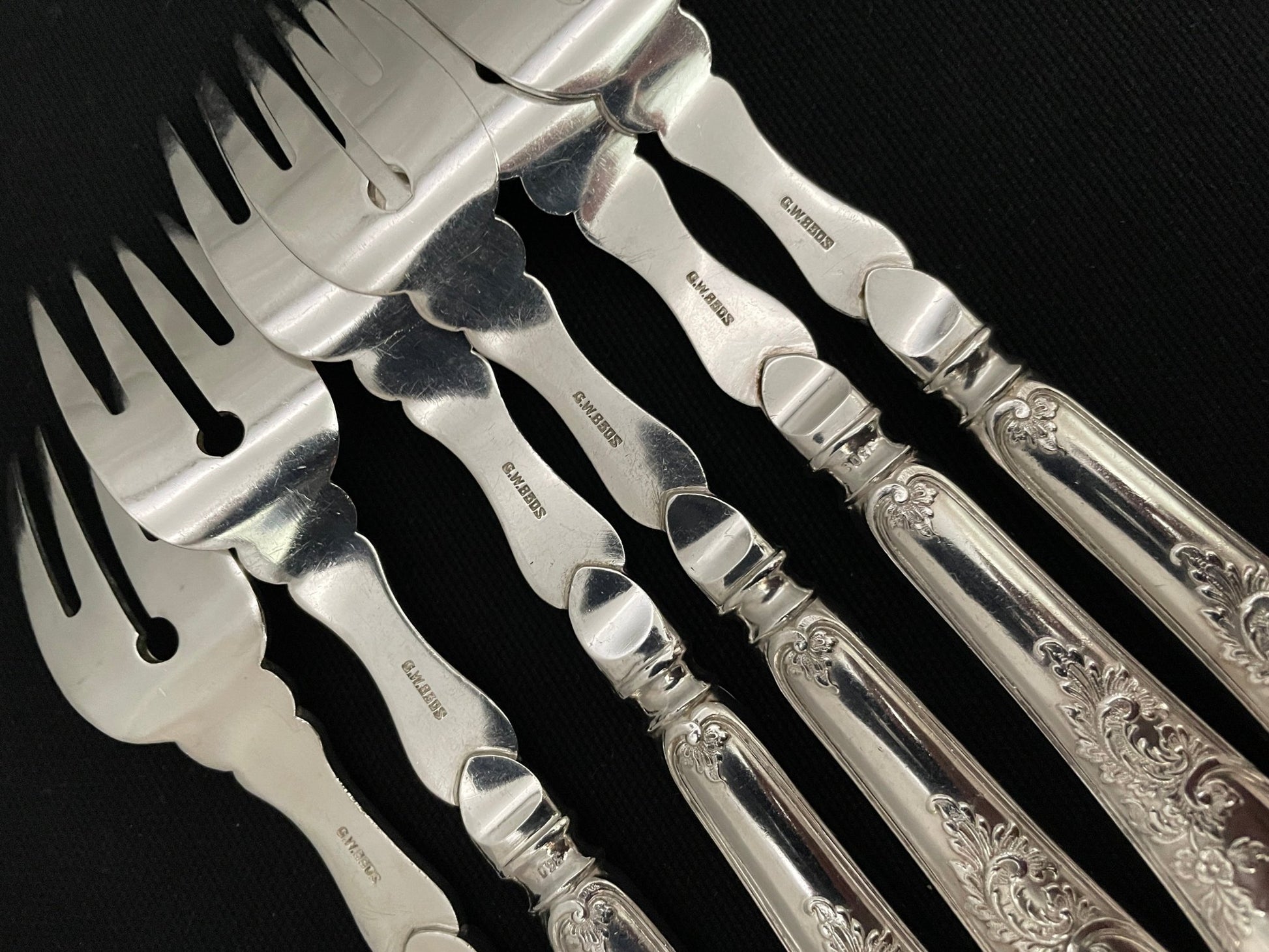 Rokokko Sølvbestikk Fiskegaffel