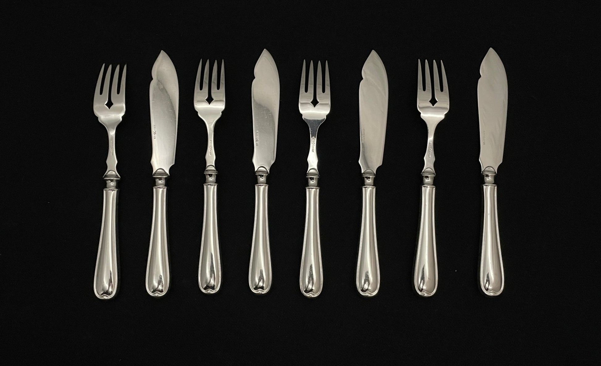 Rosendal Sølvbestikk Fiskebestikk bakside