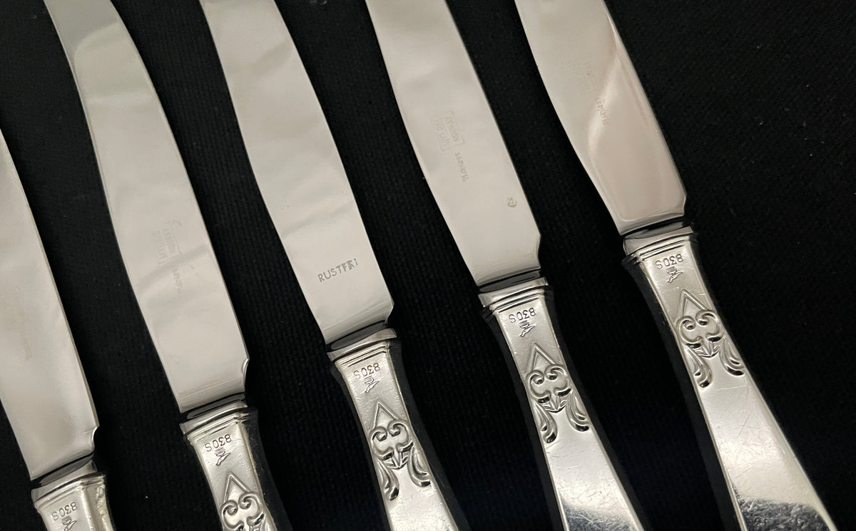 Saga sølv kniv stempel
