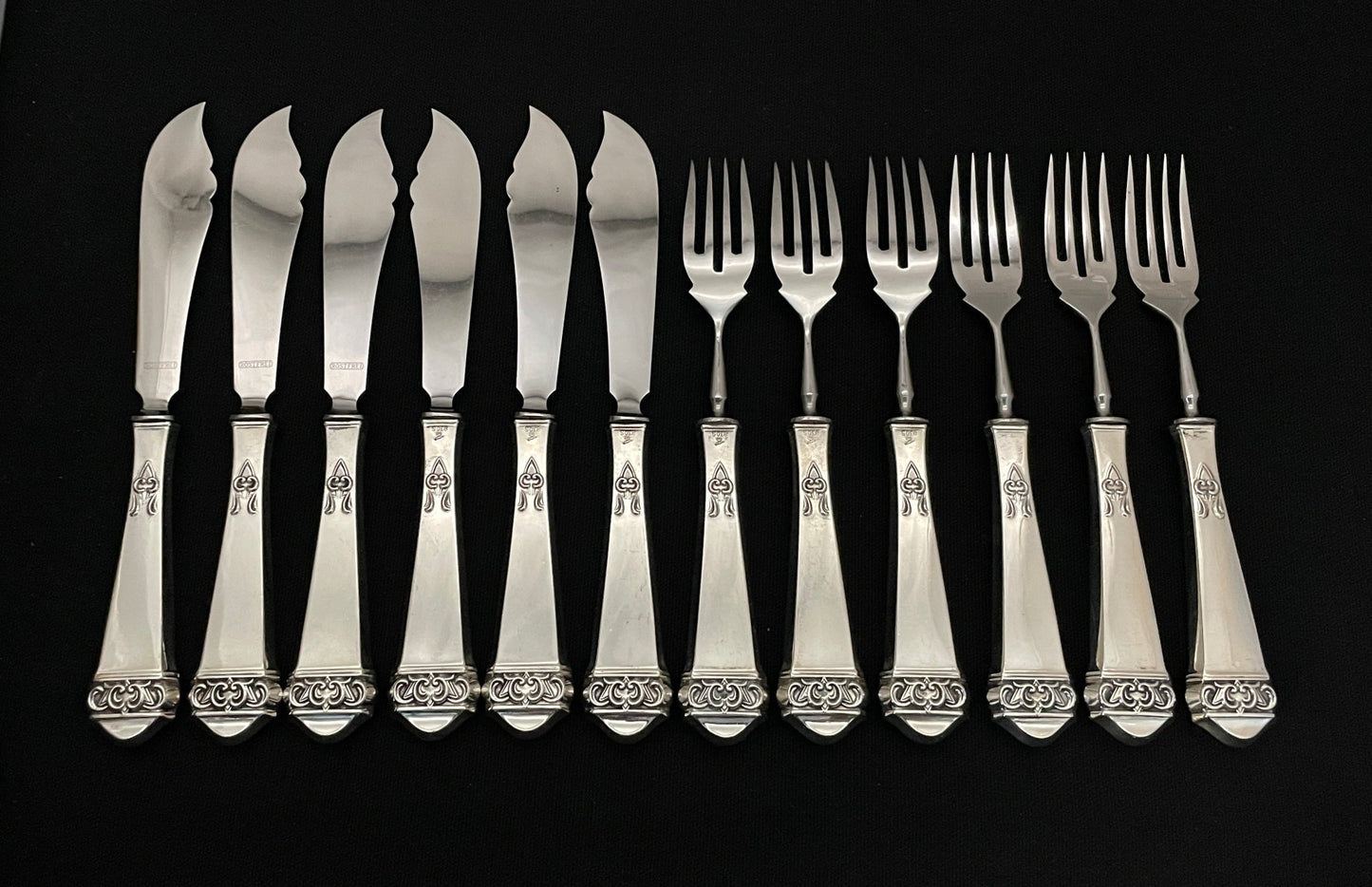 Saga Sølvbestikk Fiskekniv og fiskegaffel