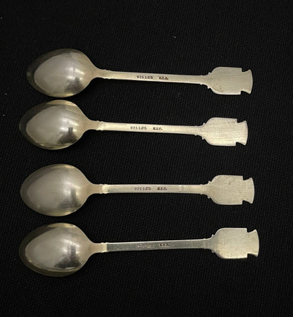 Sølv Souvnir Emalje Kaffeskje Bakside