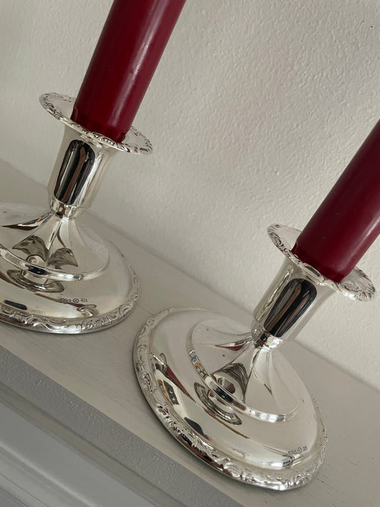 Sølv lysestaker 830s Th Marthinsen