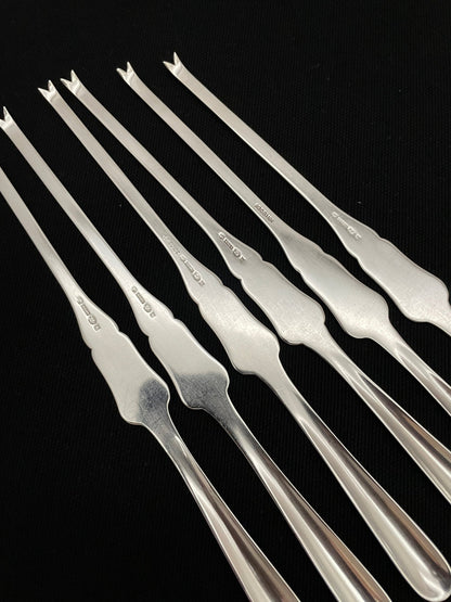 Sølv hummergaffel skalldyrgaffel bakside