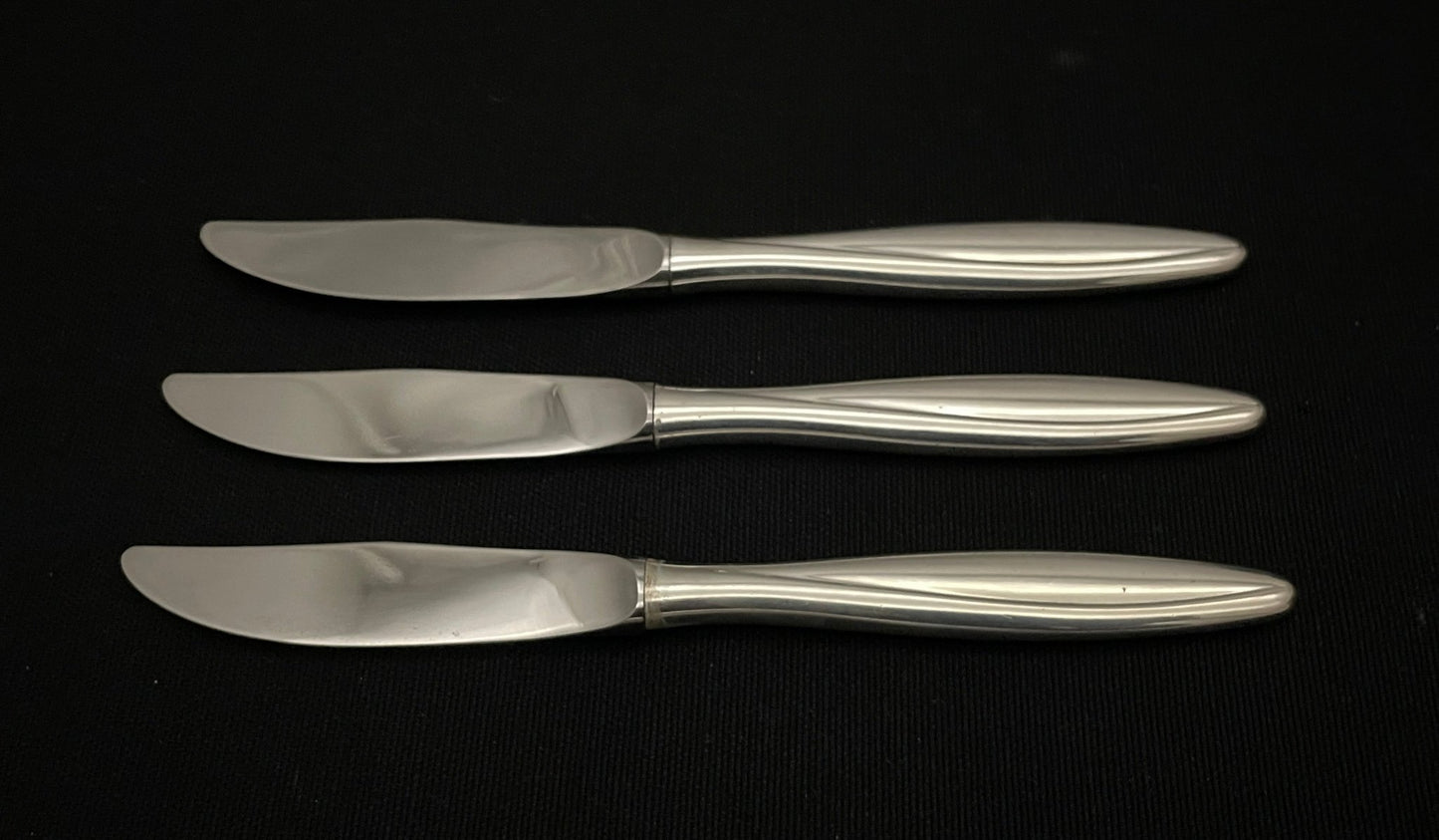 Taffel sølvbestikk kniv med langt skaft