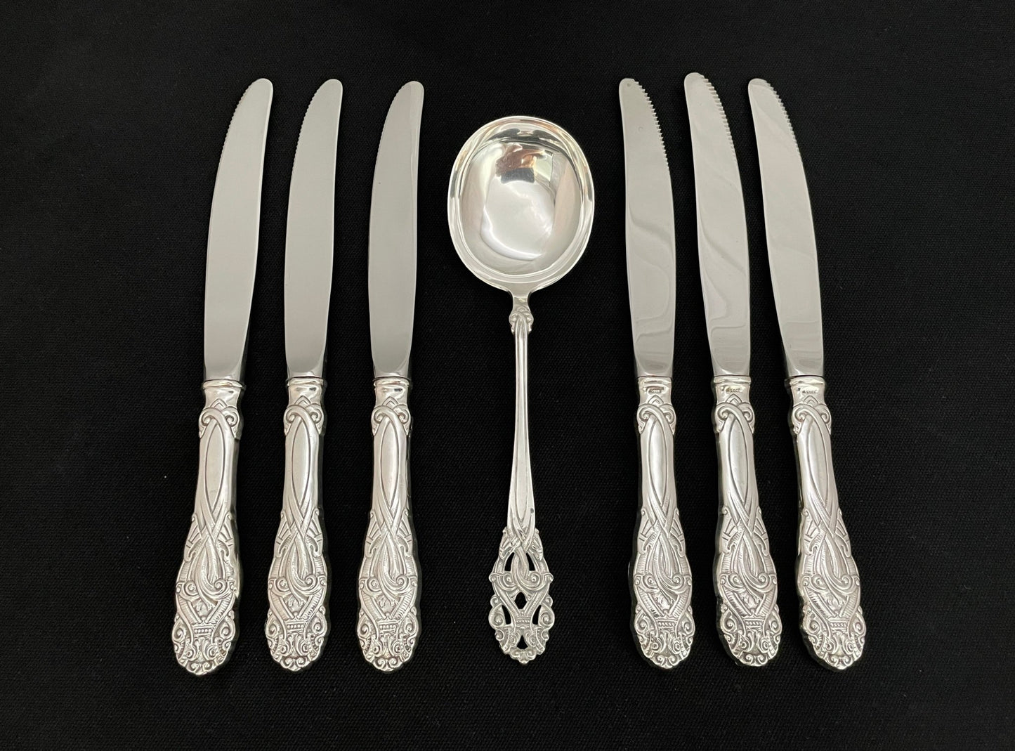 Ukjent Drage Solvbestikk Potetskje og Kniv