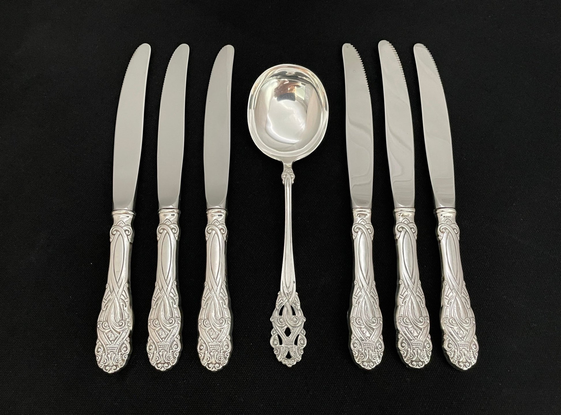 Ukjent Drage Solvbestikk Potetskje og Kniv