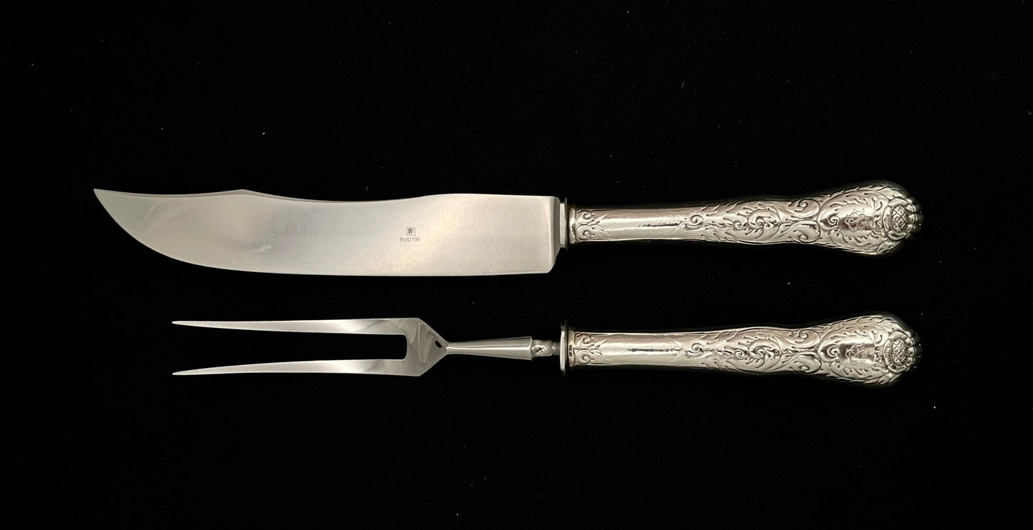 Ukjent av Tostrup Sølvbestikk Transjerkniv og transjergaffell