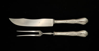 Ukjent av Tostrup Sølvbestikk Transjerkniv og transjergaffell