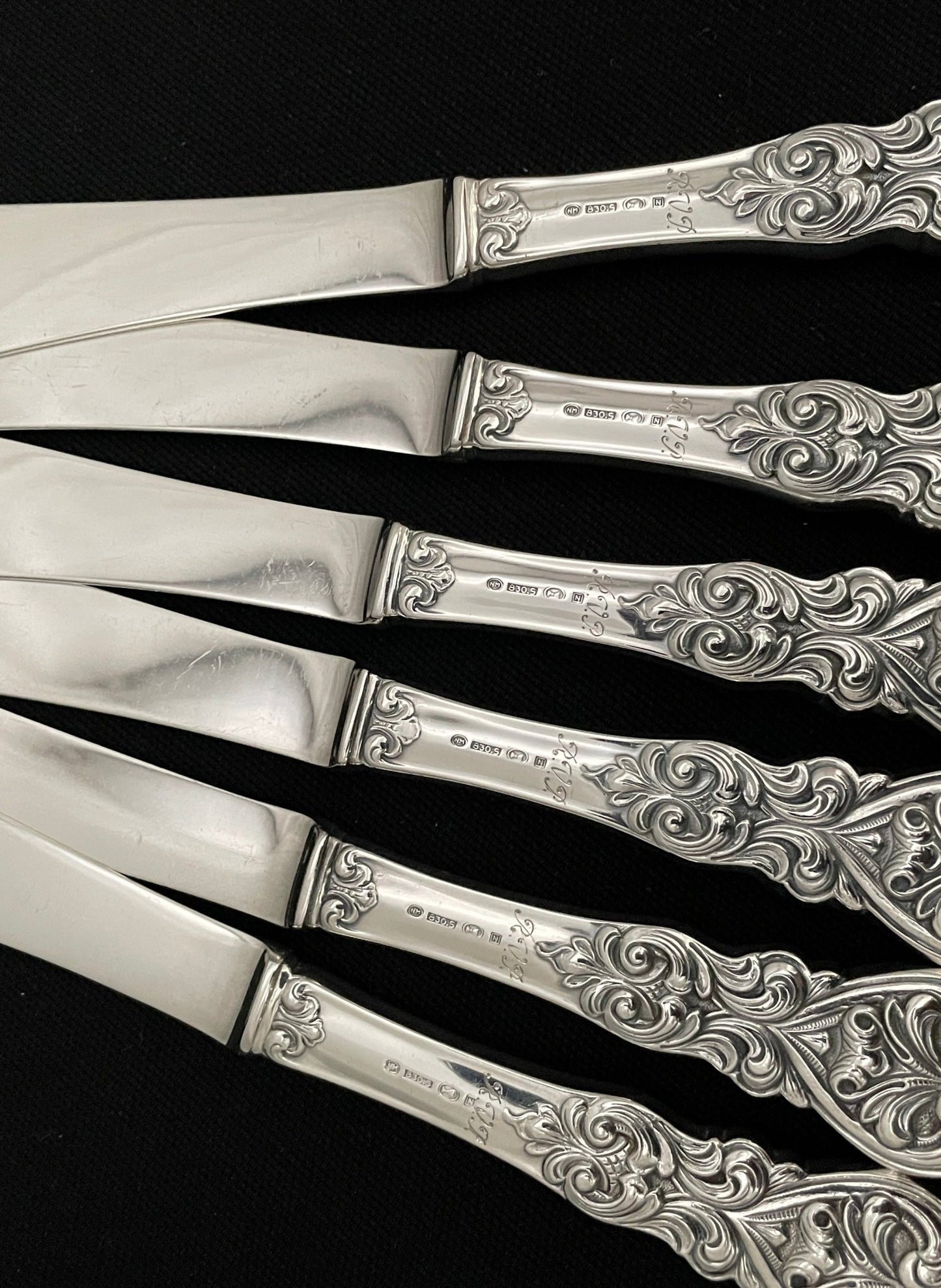 Valdres Sølvbestikk Fiskekniv Gravering