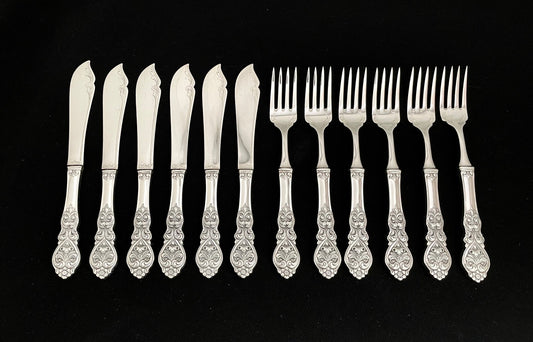 Valdres Sølvbestikk Fiskekniv og Fiskegaffel