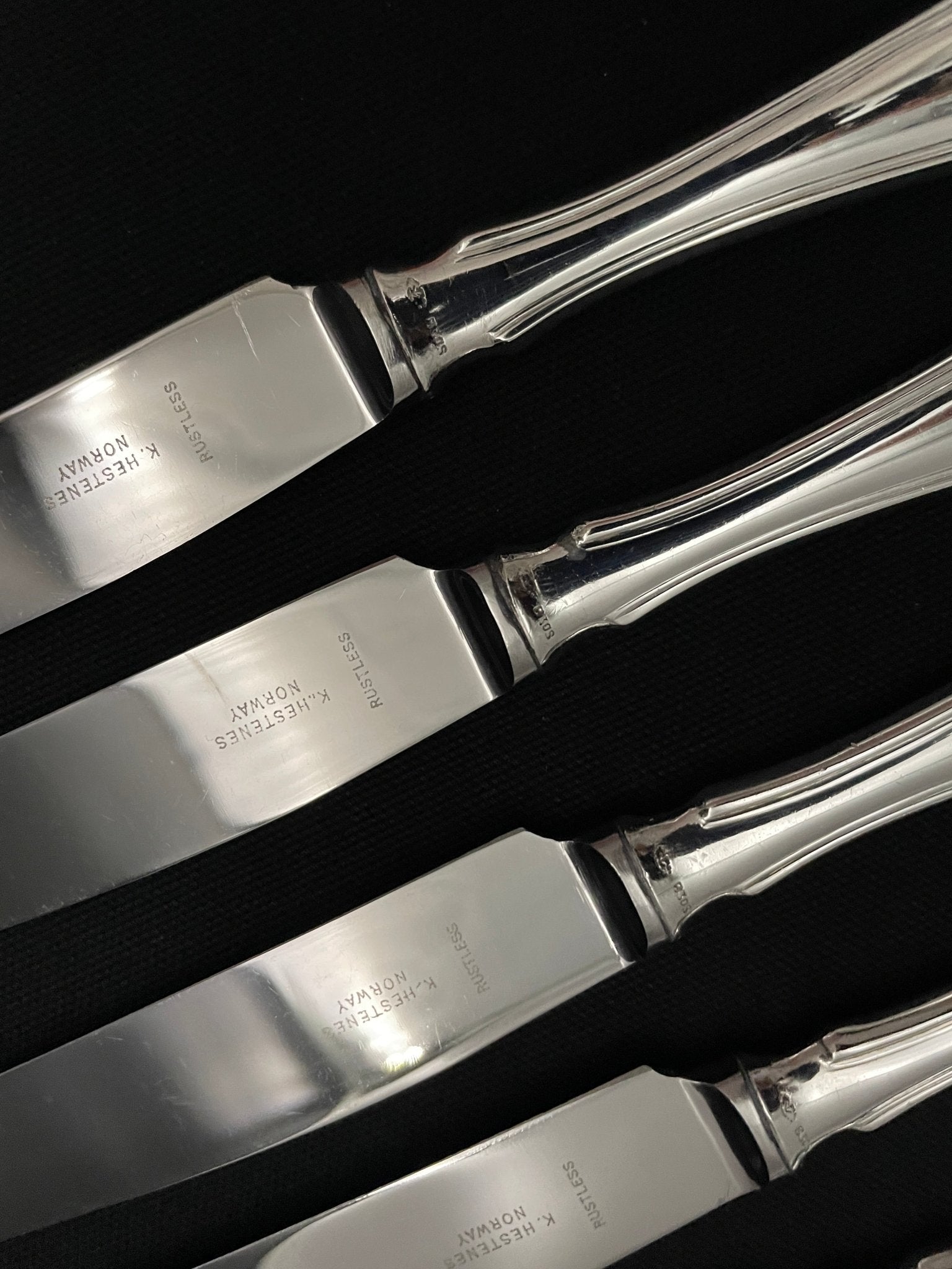 Bergensk Riflet Sølvbestikk Kniv