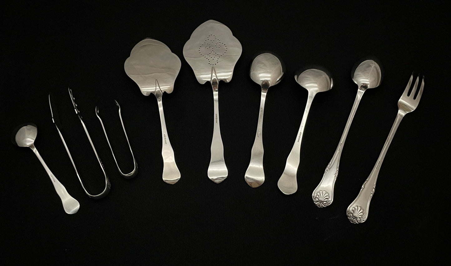 Dobbelt Presset Musling Sølvbestikk Bakside