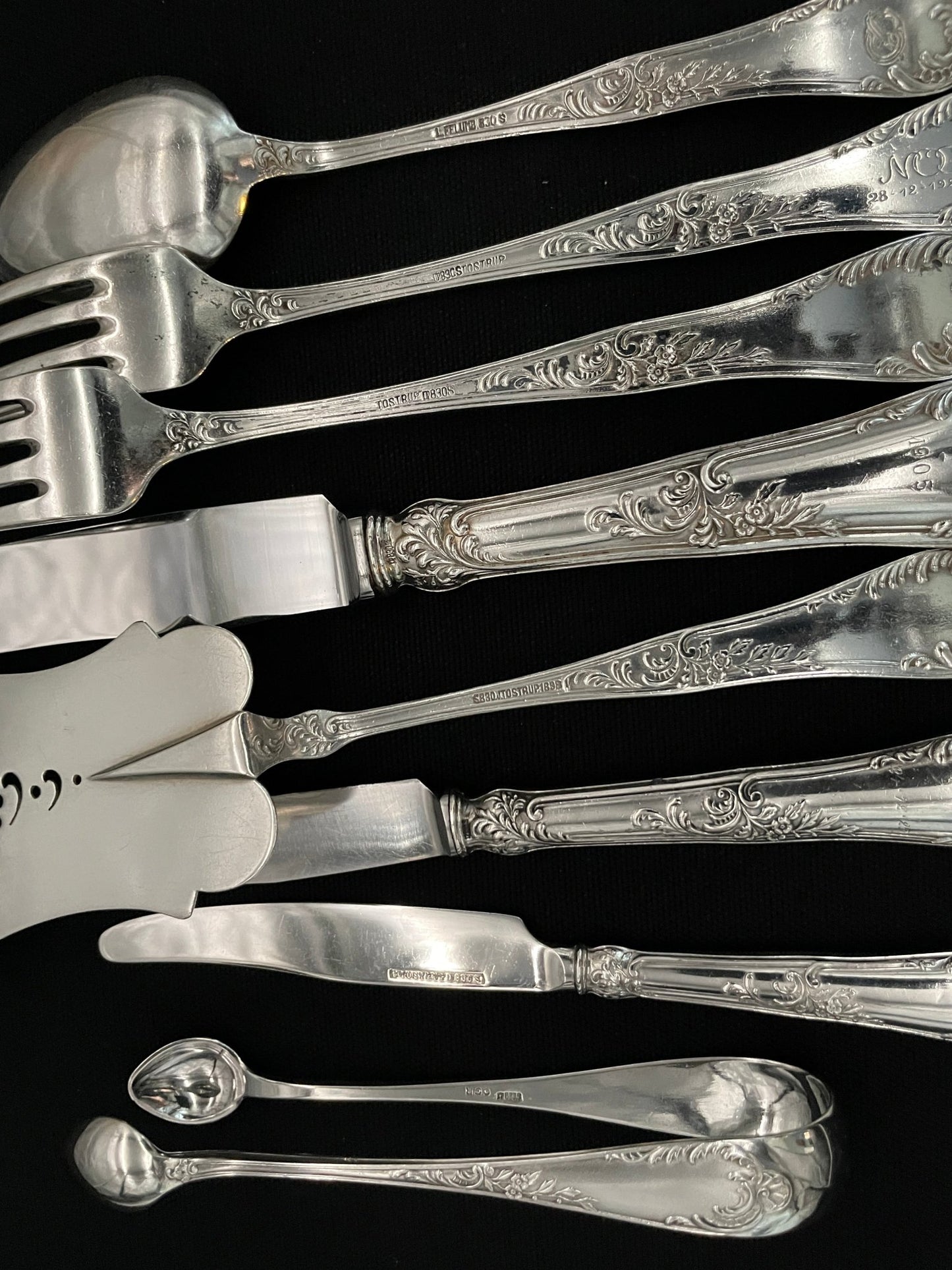 Facon 700 Sølvbestikk Bakside Stempel Tostrup 