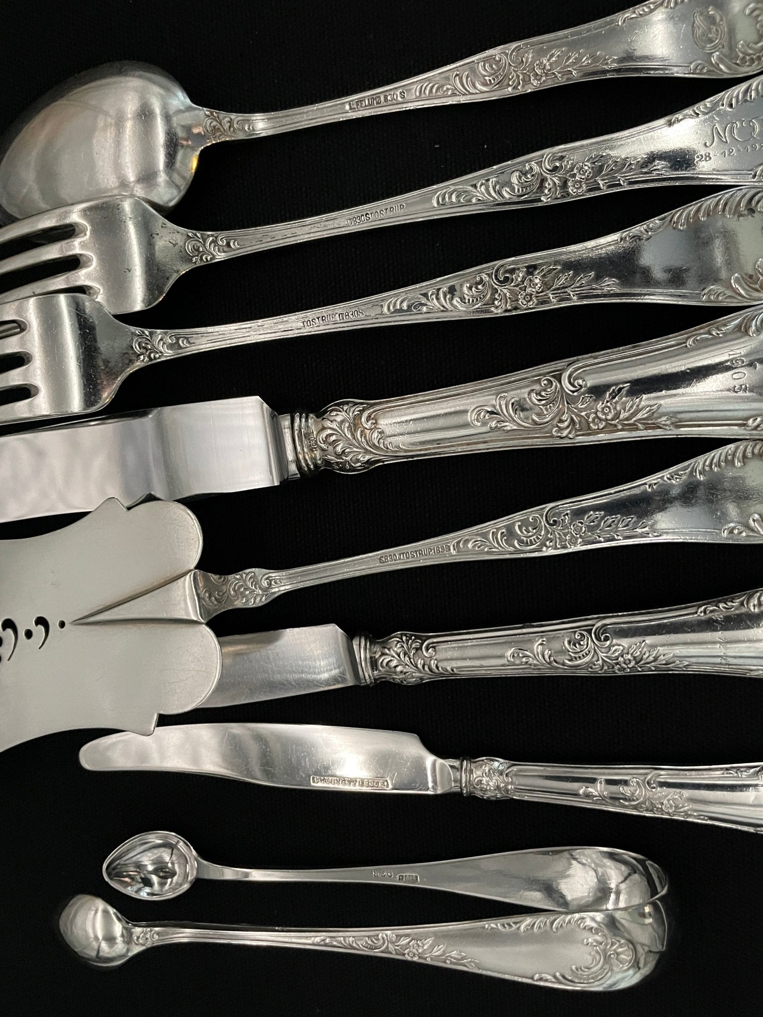 Facon 700 Sølvbestikk Bakside Stempel Tostrup 
