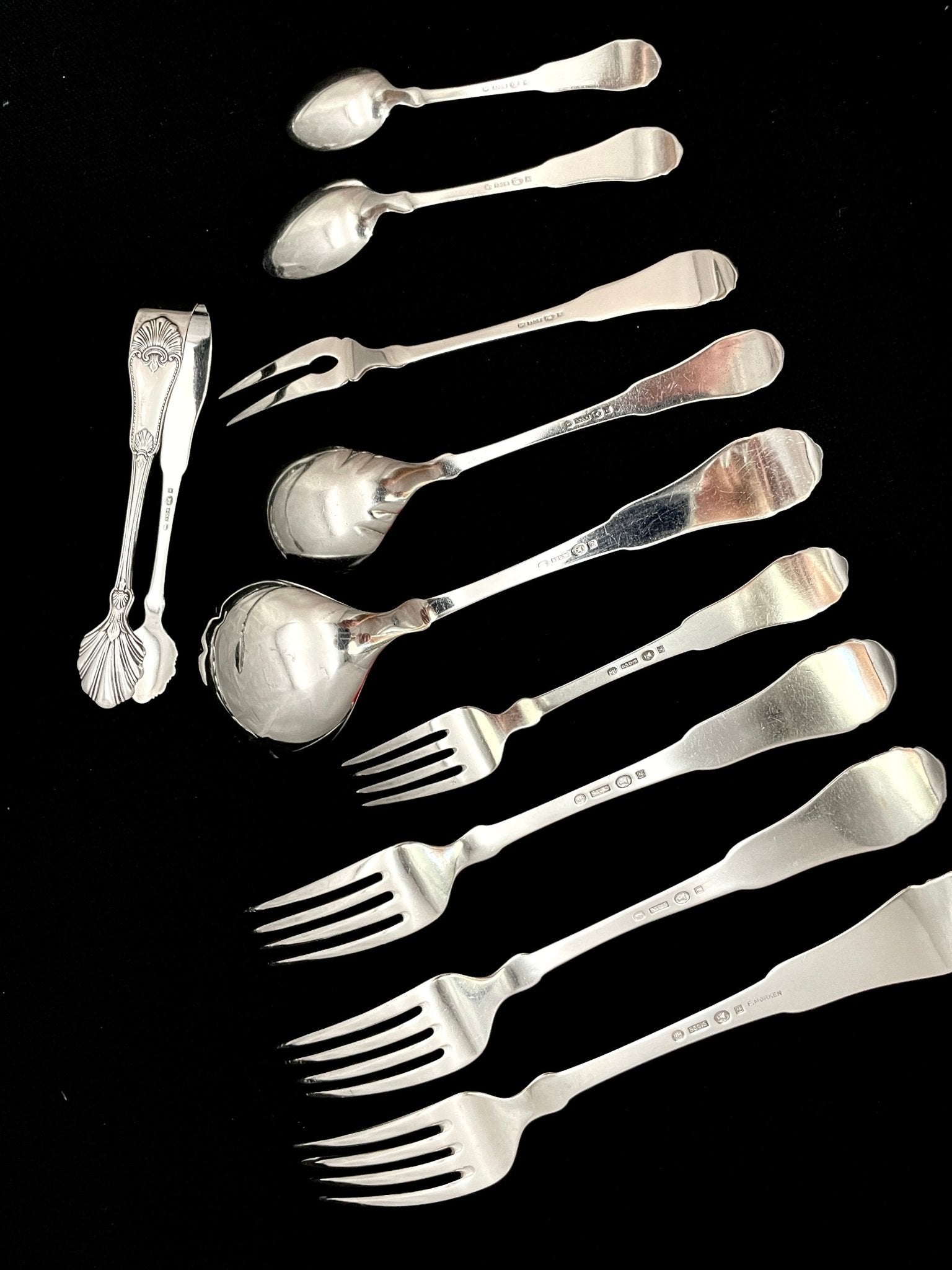 Gammel Bankett Sølvbestikk Bakside