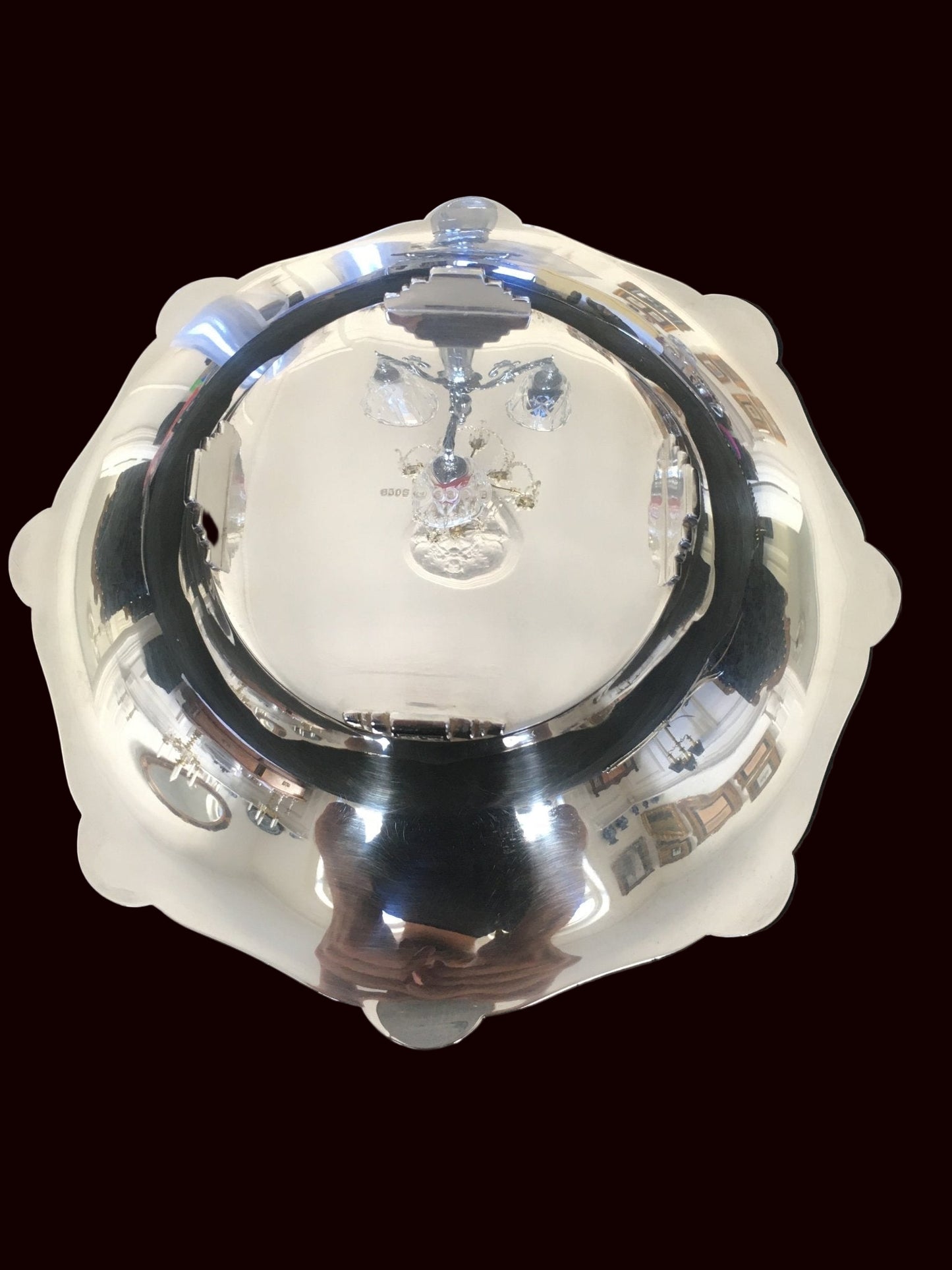 Gammel Bankett Sølvbolle Bakside