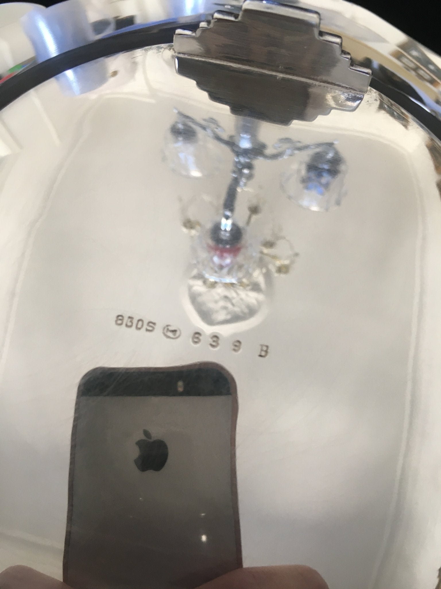 Gammel Bankett Sølvbolle Stempel