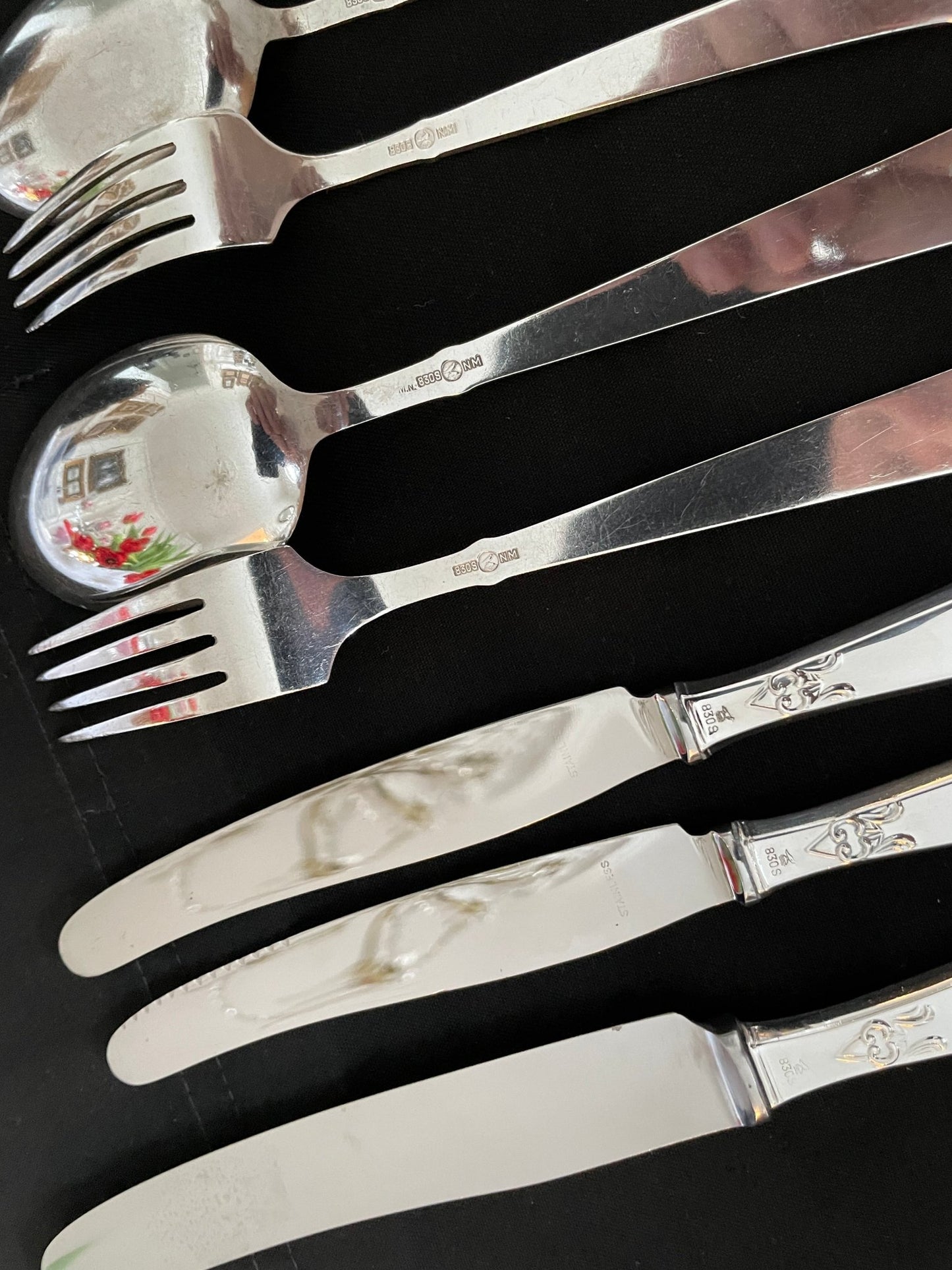 Saga silver cutlery in the 830s by Br Mylius