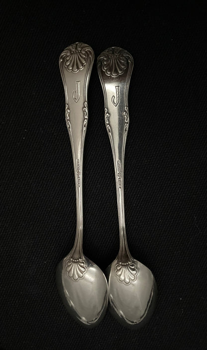 Double pressed Mussel silver cutlery in the 830s by David Andersen double and single pressed