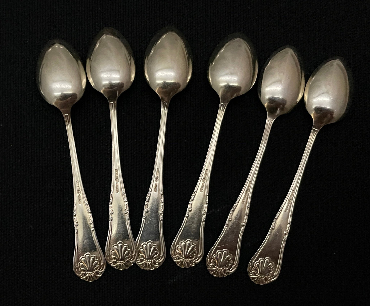 Double pressed Mussel silver cutlery in the 830s by David Andersen double and single pressed