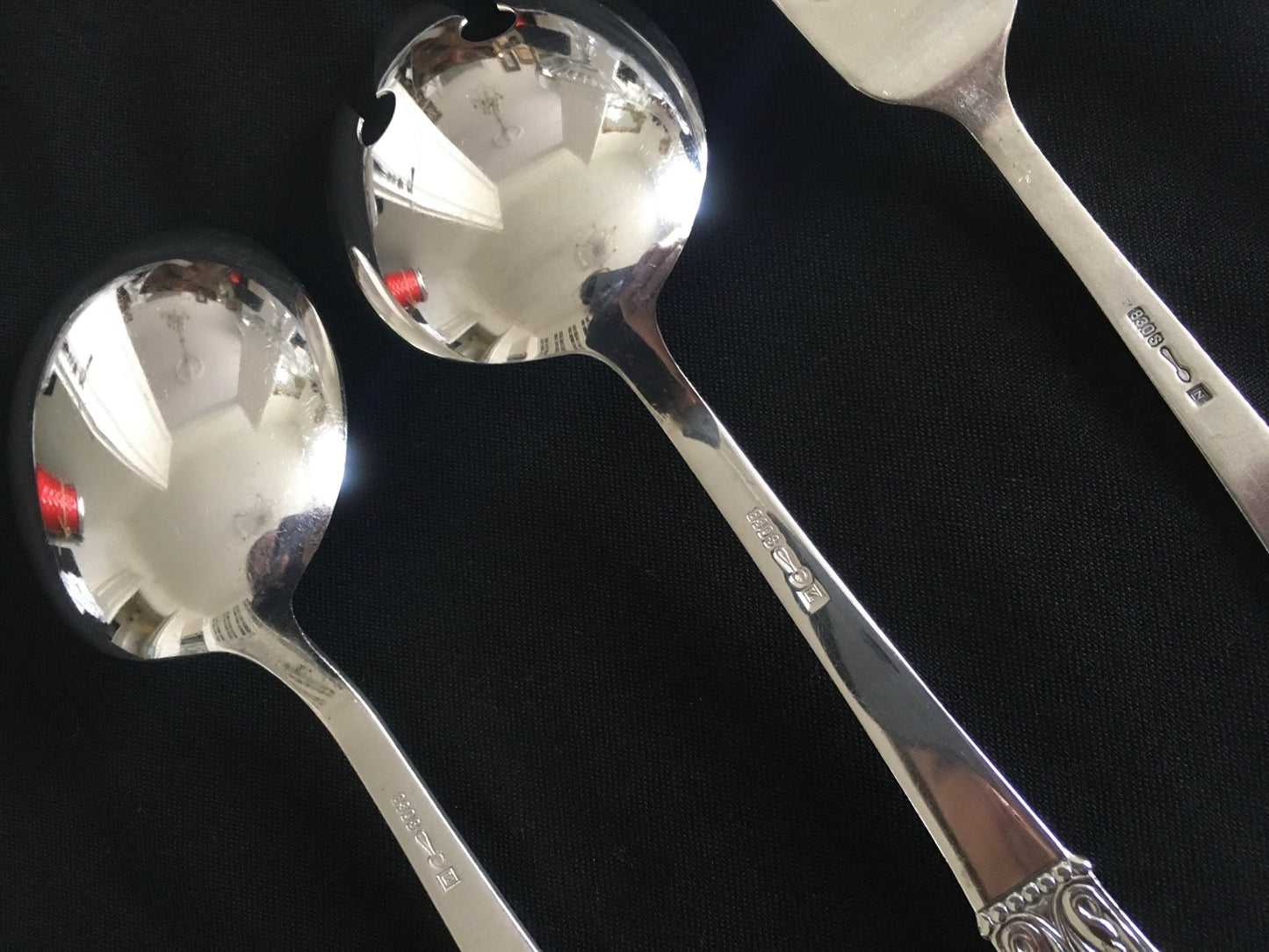 Diplomat silver salad cutlery and in various parts in the 830s by Nils Hansen silverware