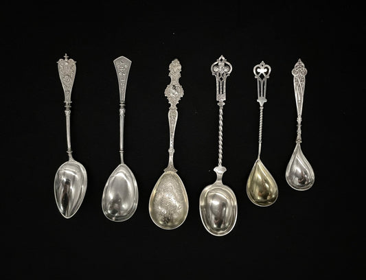 Various silver spoons in 830s or 13 1/4 by various manufacturers