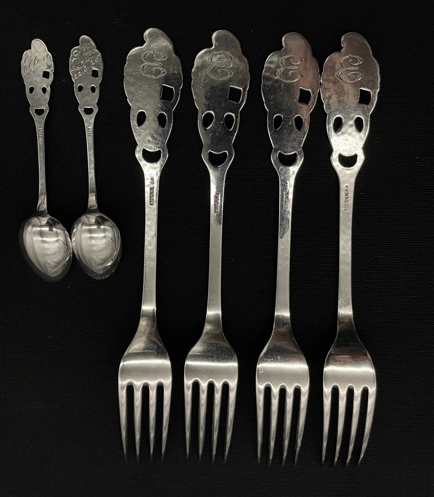 Squirrel silver cutlery in the 830s by Th Marthinsen