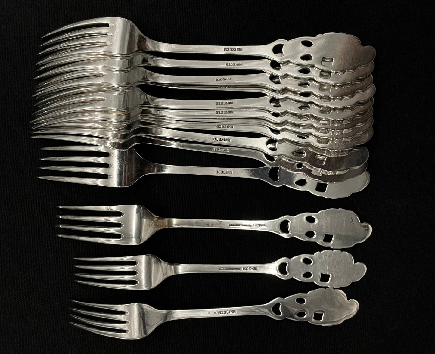 Squirrel silver cutlery in the 830s by Th Marthinsen