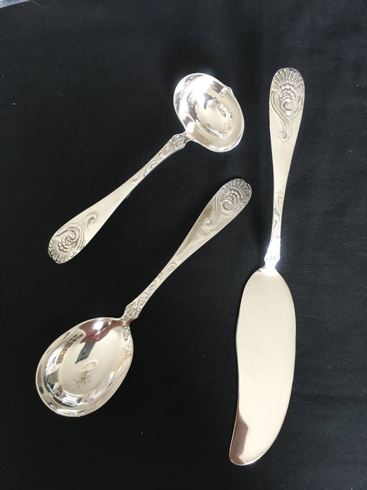 Knipling Silver in 830s serving pieces by J Tostrup