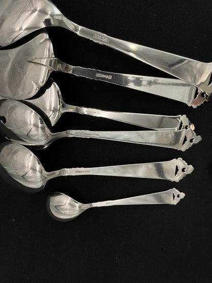 Odel silver cutlery in various serving pieces in the 830s