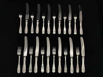 The Nilsen brothers silver forks and large knives in the 830s