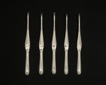 Lobster forks in silver 830s in Perlekant by J Tostrup