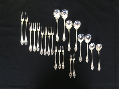 Uplifted Rose cold forks and jam spoons in Uplifted Rose 830s