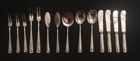 Anniversary silverware and serving parts in 830s J Tostrup