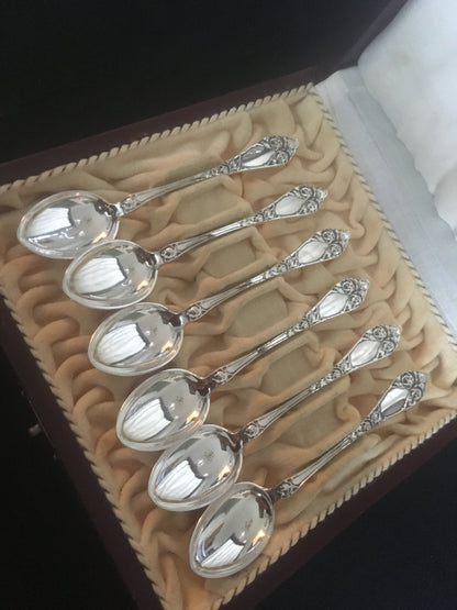 Exalted Rose older coffee spoons in the 830s