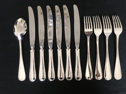 Rosendal Silver Flatware in 830s by Th Olsens Eftf.