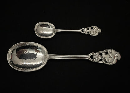 Squirrel silver serving pieces in the 830s by Th Marthinsen