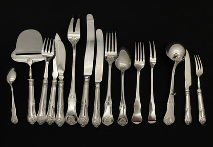 Queens Pattern silver cutlery in 830s by J Tostrup