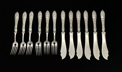 Rise Rose Silver Fish Cutlery in 830s