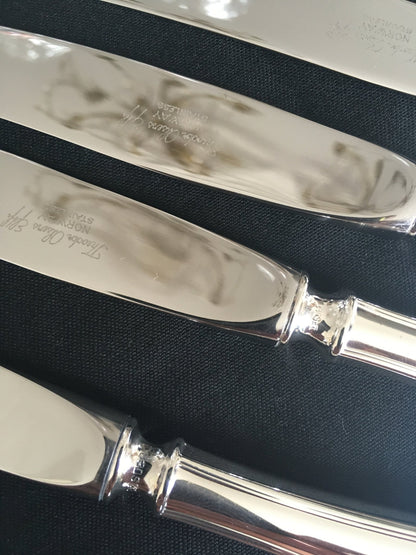 Rosendal Silver Flatware in 830s by Th Olsens Eftf.