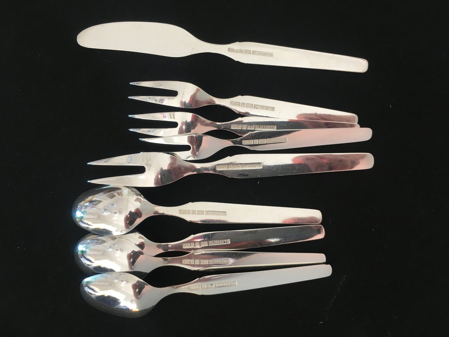 Elisabeth silverware in 830s by the Lohne Brothers