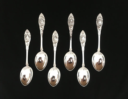 Ibis silver soup spoons in the 830s by K Hestenes in Bergen