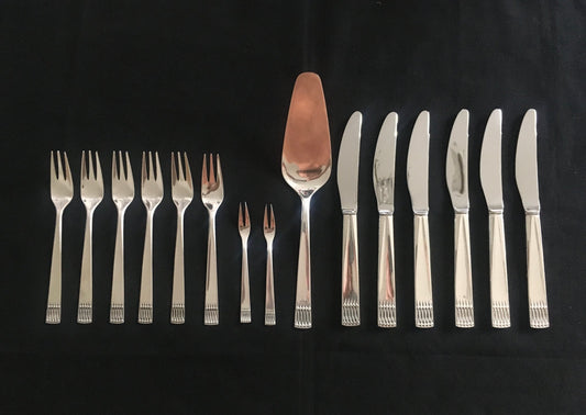 First Lady silver cutlery in the 830s by Nils Hansen Sølvvarefabrikk AS