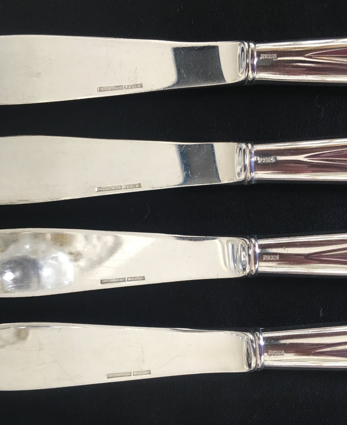 Måne Sølvbestikk Fiskekniv Bakside Stempel