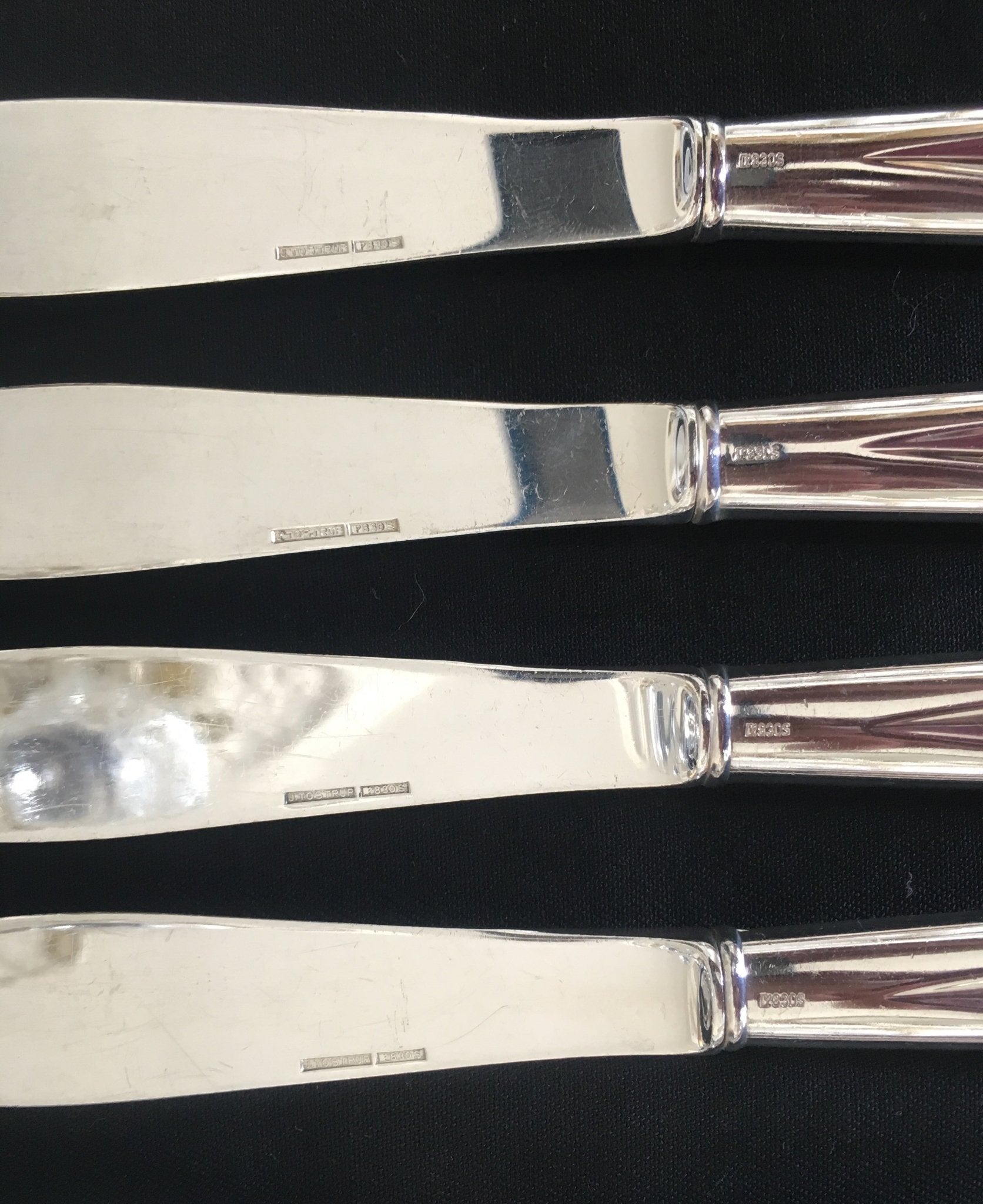 Måne Sølvbestikk Fiskekniv Bakside Stempel