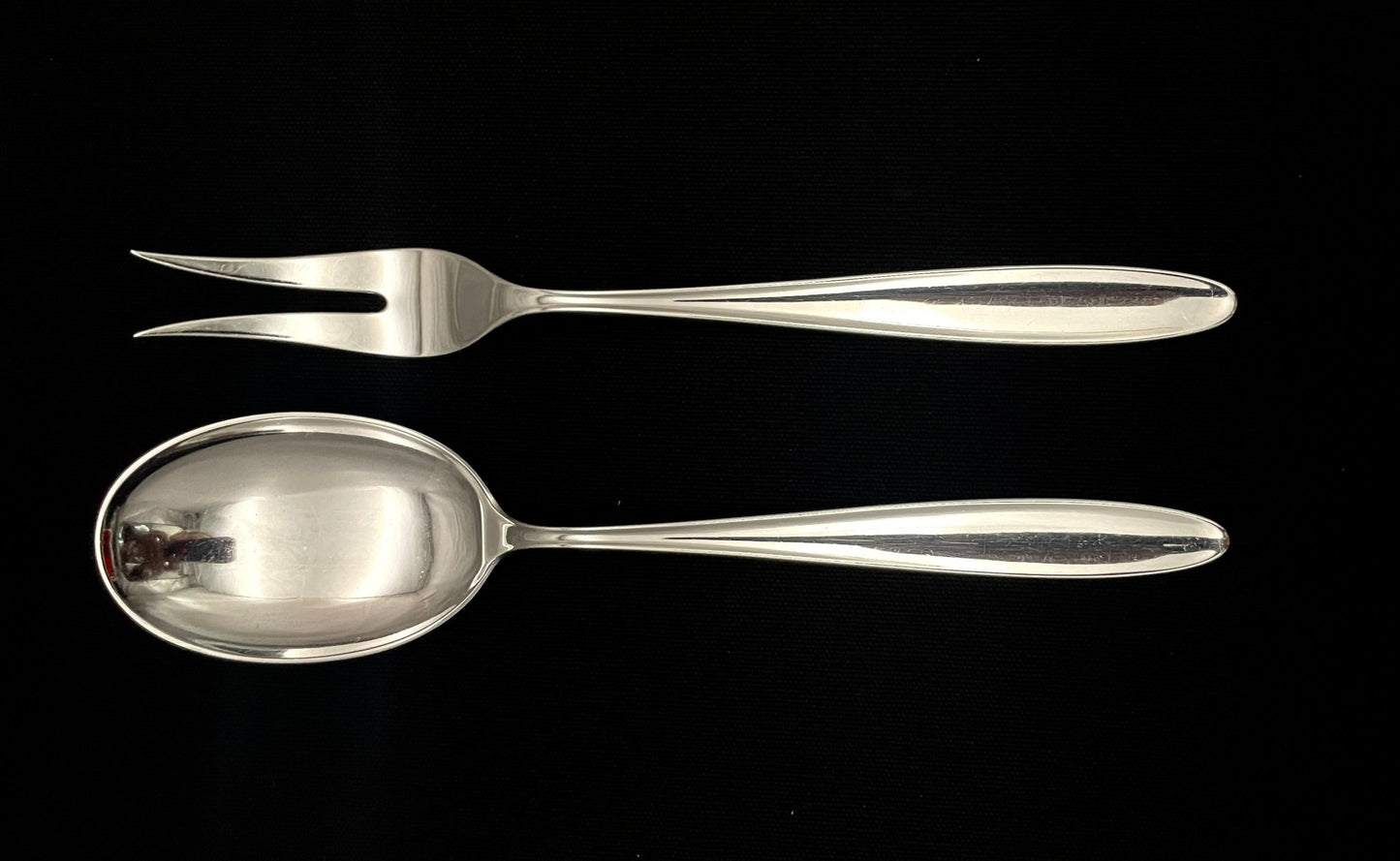 Oseberg Sølvbestikk Anretningsgaffel og Anretningskje